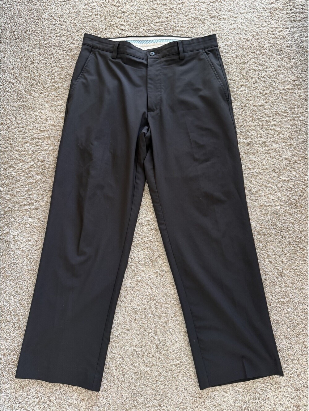 FootJoy FJ Men’s Golf Pants Black W34 L30 Performance Stretch Flat Front Casual